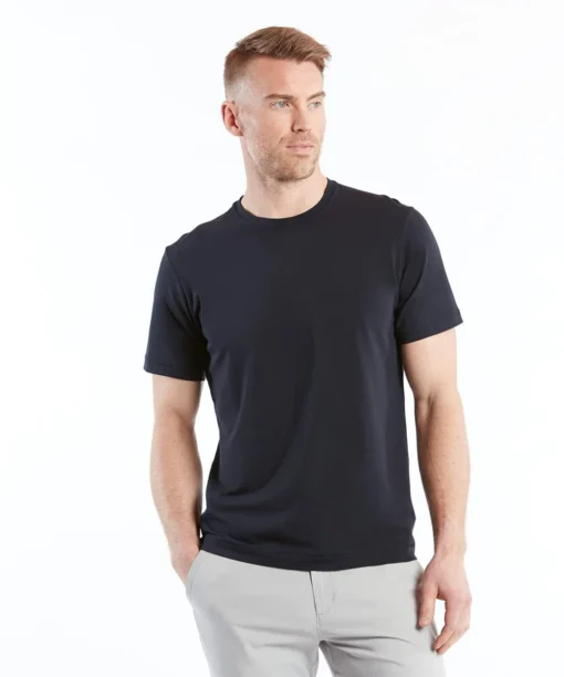 Men T-Shirt with Mock Collar