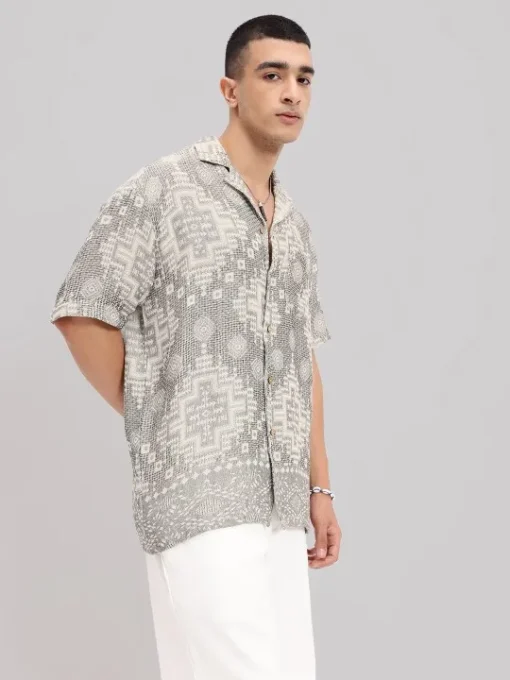 Men Patterned Relaxed Fit Shirt