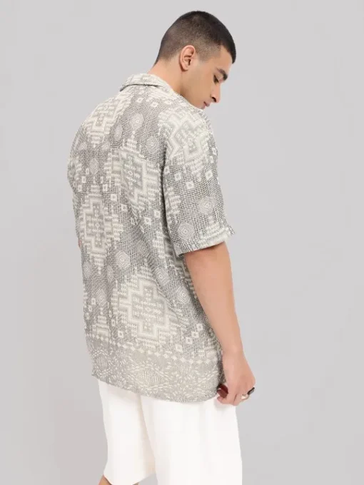 Men Patterned Relaxed Fit Shirt - Image 2